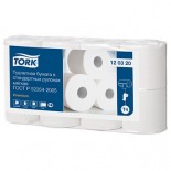 Tork T4 мягкая двухслойная туалетная бумага в стандартных бытовых рулонах 8 рул.
