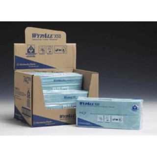 Wypall® Х50 Сложенные вчетверо. Цветные салфетки для использования в зонах питания. 7442