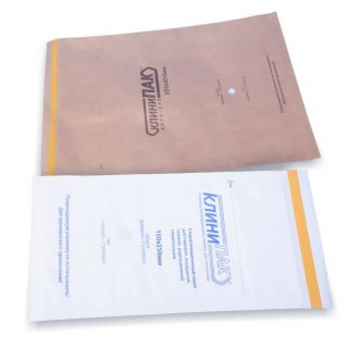 Пакеты из крафт-бумаги плоские коричневые самозаклеивающиеся «Клинипак», 100шт