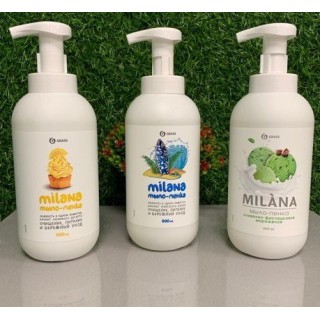 MILANA GRASS мыло-пена в дозаторе-бутылочке 500 мл и канистре 5 л