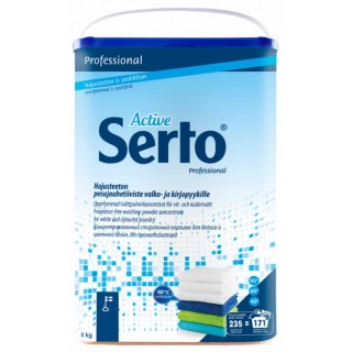 SERTO ACTIVE универсальный концентрированный стиральный порошок 8 кг