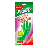 Зеленые резиновые перчатки Practi Super Comfort