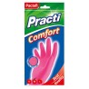 Розовые резиновые перчатки Paclan Practi Comfort