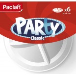 Тарелка пластиковая одноразовая трехсекционная Paclan Party