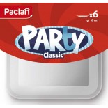 Тарелка пластиковая одноразовая квадратная Paclan Party