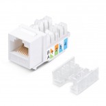 Модуль Keystone Jack RJ-45(8P8C),  UTP неэкранированный,  CAT 5e,  тип 90 градусов,  белый REXANT PRO