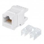 Модуль Keystone Jack RJ-45(8P8C),  UTP неэкранированный,  CAT 6, тип 180 градусов,  белый REXANT PRO