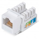 Модуль Keystone Jack RJ-45(8P8C),  UTP неэкранированный,  CAT 6, тип 90 градусов,  белый REXANT PRO