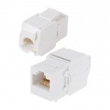 Модуль Keystone Jack RJ-45(8P8C) UTP,  CAT 6, тип 180 градусов,  самозажимной,  белый REXANT