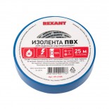 Изолента ПВХ REXANT 15 мм х 25 м,  синяя,  упаковка 5 роликов