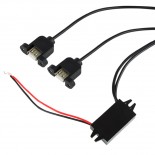 Адаптер DC 12 V-2xUSB-A 5 V 3 A REXANT