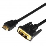 Шнур HDMI - DVI-D,  2м, Gold,  с фильтрами REXANT