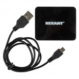 Делитель гнездо HDMI на 2 гнезда HDMI,  пластик REXANT