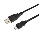 Кабель USB-A – micro USB,  1А,  3м,  черный REXANT