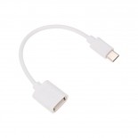 Кабель USB OTG,  шт.  Type-C – гн.  USB-А,  2,4A,  0,15м,  ПВХ,  белый REXANT