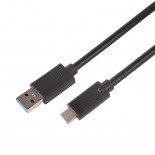 Кабель USB-A 3.0 – Type-C 3.1, 3А,  1м,  ПВХ,  черный REXANT