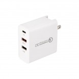 Сетевое зарядное устройство для iPhone/iPad REXANT 2xUSB+USB Type-С,  переходник + адаптер,  48W белое