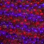 Гирлянда Сеть 2,5х2,5м,  черный ПВХ,  432 LED Красные/Синие (контроллер в комплекте)