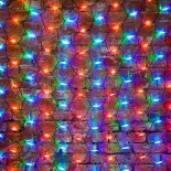 Гирлянда Сеть 2x1,5м,  черный КАУЧУК,  288 LED Мультиколор (шнур питания в комплекте)