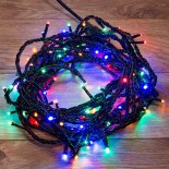 Гирлянда Твинкл Лайт 20 м,  200 LED МУЛЬТИКОЛОР (RGYB),  черный ПВХ,  IP65, динамика,  230В соединяется NEON-NIGHT (нужен контроллер 217-204)