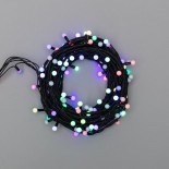 Гирлянда Мультишарики Ø13мм,  20 м,  200 LED RGB,  черный ПВХ,  IP65, быстрая смена цвета,  230В соединяется NEON-NIGHT (нужен шнур питания 303-500)