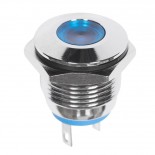 Индикатор металл Ø16 12В подсв/синяя LED (GQ16F-D) REXANT