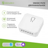 Умное встраиваемое Wi-Fi реле двухканальное SECURIC