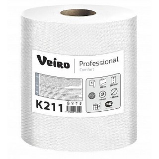 Однослойные бумажные полотенца в рулоне Veiro Professional Comfort